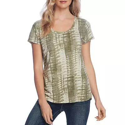 Buy Vince Camuto Womens Green Tie-Dye Scoopneck Tee T-Shirt Top XXS  7808 • 2.36£