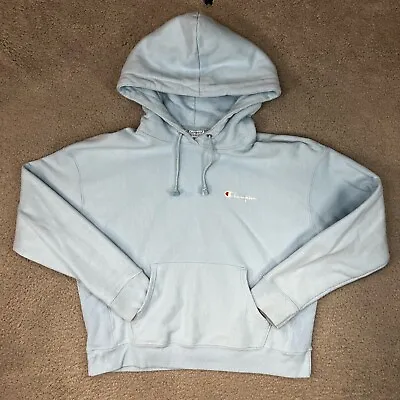 Buy Champion Reverse Weave Hoodie Womens Extra Large Baby Light Blue Sporty Heavy • 23.62£