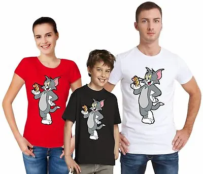 Buy Kids Tom And Jerry Cartoon Inspired Printed T Shirt Childrens Novelty Gift Top • 7.99£
