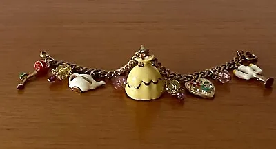 Buy Vintage Disney Colourful Charm Bracelet  Beauty And The Beast • 24.99£
