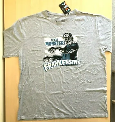 Buy Universal Monsters Frankenstein Official Mens T-Shirt (XXXL) (Grey) 👕 BNWT 👕 • 11.97£