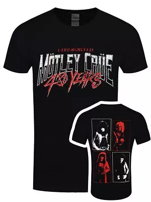Buy Motley Crue T-shirt 40 Years Men's Black • 16.99£