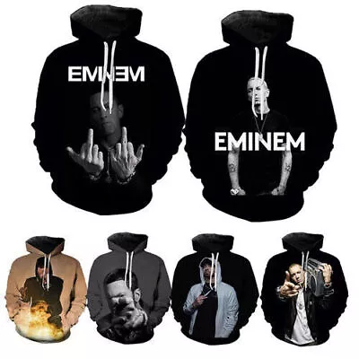 Buy Singer Hip Hop EMINEM 3D Print Casual Women Men Long Sleeve Hoodie Sweatshirt . • 26.27£