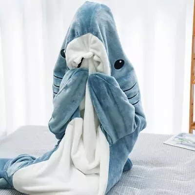 Buy Shark Blanket, Wearable Hoodie, Flannel, For Adult 2023 N7P1 • 27.11£