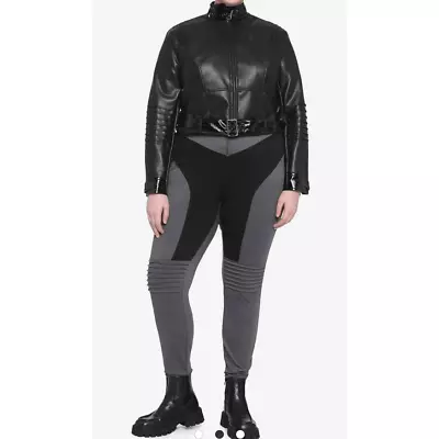 Buy The Batman Catwoman Faux Leather Jacket And Cosplay Leggings Set - Plus Size 1 • 47.25£