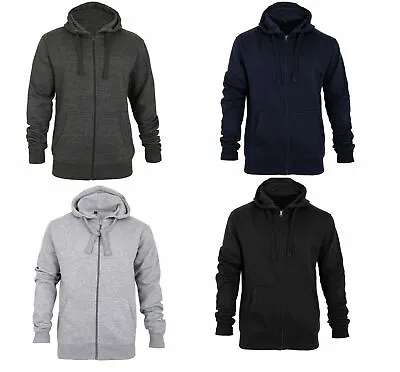 Buy New Mens Hoodies Zip Up Hooded Fleece Zipper Top Plain Jacket Coat Warm Jumper . • 13.90£