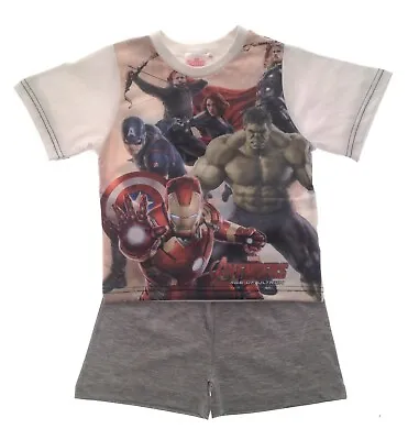Buy Kids Boys Pyjamas Avengers Age Of Ultron Short Pjs Set Superhero Size 4-10 Years • 4.95£