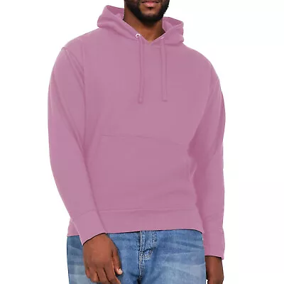Buy Mens Pullover Hoodie Hooded Sweatshirt Fleece Top Plain Hoody Jumper S - 5XL • 17.98£