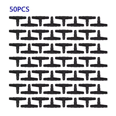 Buy 50pcs Black Plastic Drip Plant Waving Garden T-Shirt Joint Hose • 5.74£