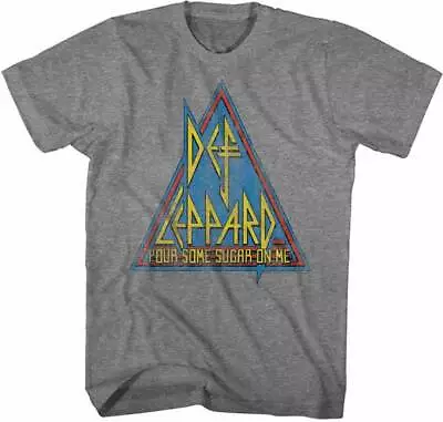 Buy Def Leppard Triangle Pour Some Sugar On Me Men's T Shirt Rock Music Band Merch • 40.90£