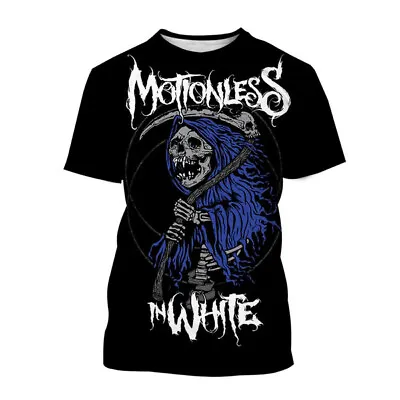 Buy Motionless In White Metalcore 3D Womens Mens Casual Short Sleeve T-Shirt Tops • 10.79£