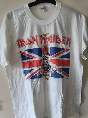 Buy Very Rare Iron Maiden UK Tour 88 Union Jack Seventh Son Of A Seventh Son Large • 149.99£