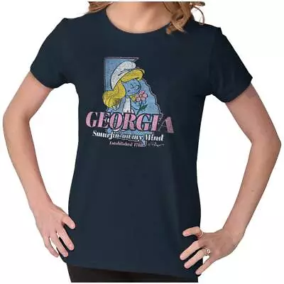 Buy Georgia GA Southern Belle Smurfette Vintage Graphic T Shirts For Women T-Shirts • 22.72£