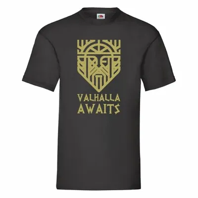 Buy Valhalla Awaits Vikings T Shirt Small-2XL • 11.99£