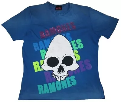 Buy Amplified Official Vintage The Ramones Rhinestone Skull Rock Star Vip T-shirt L/ • 41.17£