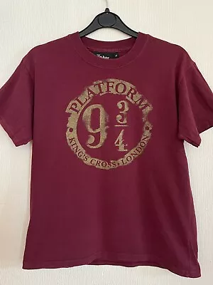 Buy Harry Potter Women's Hogwarts London Platform 9 & 3/4 T-shirt Top, Size Medium • 4.99£