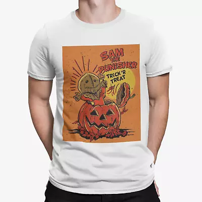 Buy Sam The Punisher T-Shirt - Halloween Horror Film Scary Retro Trick Or Treat • 8.39£