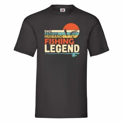 Buy Dad Father Husband Fishing Legend T Shirt Small-2XL • 11.99£