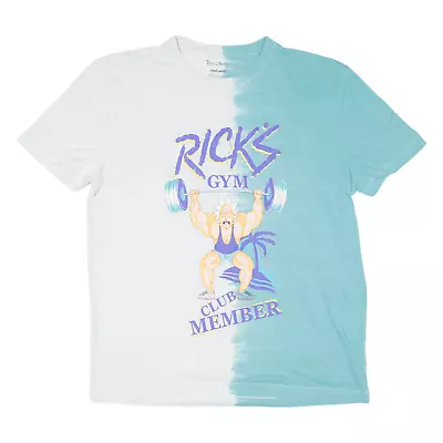 Buy RICK AND MORTY Ricks Gym Club Member Mens T-Shirt Blue L • 9.99£