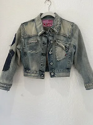Buy Vintage Replay Cropped Denim Jacket Half Sleeved. Women’s Size S • 81.96£