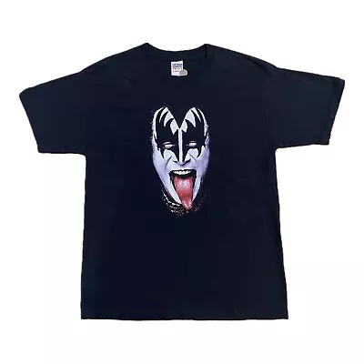 Buy 2002 Kiss Gene Simmons Head Vintage T-Shirt In Black Size L. Rock Glam Metal Vtg • 29.99£