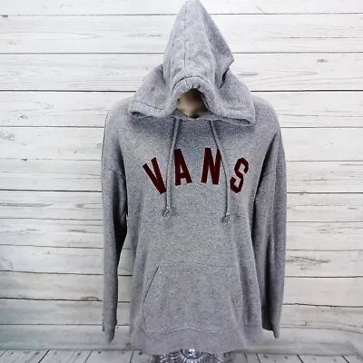 Buy Vans Gray Maroon Spell-Out Hoodie Sweatshirt Women's XS • 14.15£