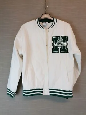 Buy Primark Harvard Varsity Jacket Age 14-15 Years White Green Padded Classic  • 7.94£