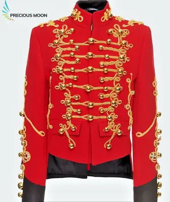 Buy Precious Moon Mens Hussar Jacket Artillery Tunic Uniform Drummer Jacket • 149.99£