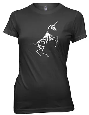 Buy Unicorn Skeleton Bones Funny Womens Ladies T-Shirt • 11.99£