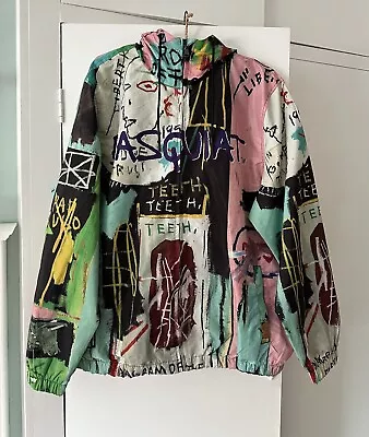 Buy Jean-Michel Basquiat Members Only Hooded Jacket Graffiti Art Print Size XL • 68£