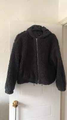 Buy New Look Ladies Fleece Jacket Coat In Grey Size L • 15£