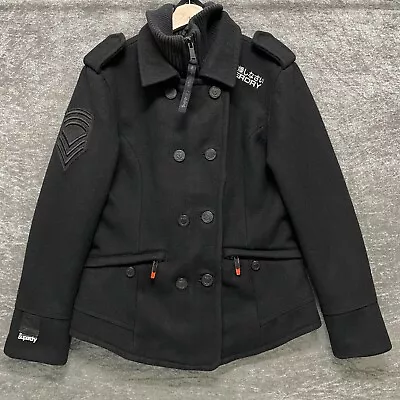Buy SUPERDRY Navy Label Peacoat Jacket Mens Size L But Fits More Like S/M READ DESC • 49.95£