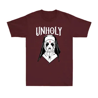 Buy Black Widow Unholy Nun Shirt Halloween Horror Satanic Anti-Christ Men's T-Shirt • 15.99£