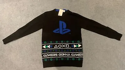 Buy Christmas Jumper Boys 10-12 Years Black PlayStation Theme. H & M. New With Tags • 12.99£