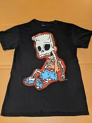 Buy Bart Simpson Electrocuted Skeleton Classic T Shirt. Women's Small • 33.07£