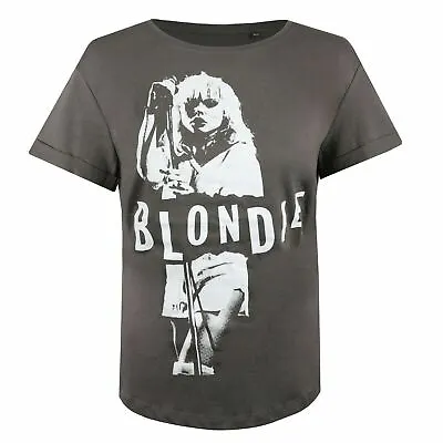 Buy Blondie Ladies T-shirt Singing Grey Sizes S - XL Official • 11.19£