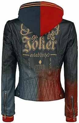 Buy Harley Quinn Women's Daddy’s Lil’ Monster Cowhide Leather Jacket - New Arrival • 111.54£