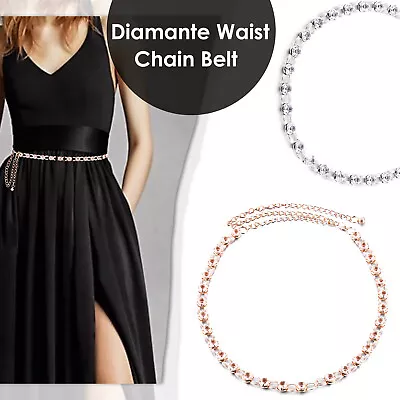 Buy Diamante Waist Chain Belt DIY Fashionable Clothing Dresses One Piece Jewellery • 4.99£