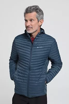 Buy Mountain Warehouse Canyon II Mens Padded Jacket Water Resistant Front Pockets • 39.99£