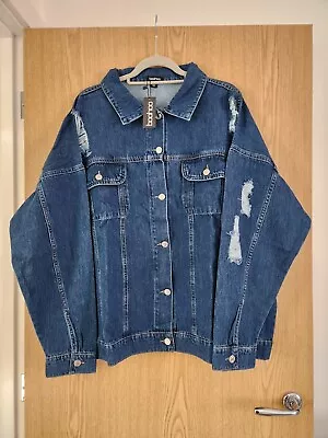 Buy Boohoo Oversized Denim Jacket Size 16 • 12£
