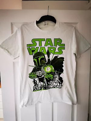 Buy Star Wars T Shirt Vintage Boba Fett Official Mens White (US Import) - Medium • 6.99£