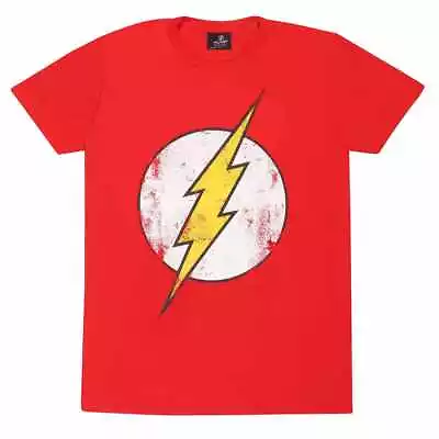 Buy Officially Licensed The Flash Retro Logo Men's Red T-Shirt • 15.95£