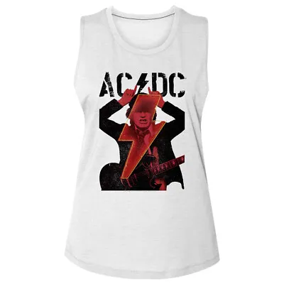 Buy AC/DC Angus Young Devil Horns Women's Muscle Tank T Shirt Metal Music Merch • 42.84£