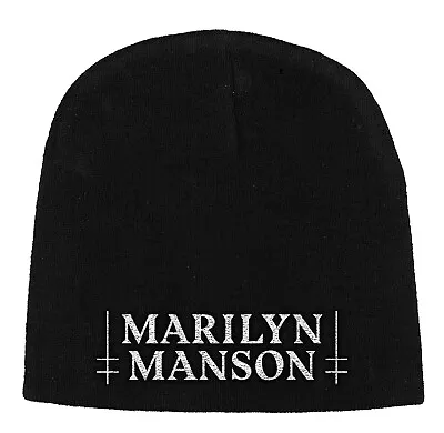 Buy Marilyn Manson Logo Beanie Hat Official Gothic Metal Band Merch • 18.78£
