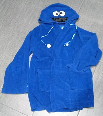 Buy SESAME STREET COOKIE MONSTER Blue Hooded Costume Bath Robe Hoodie One Size • 23.62£