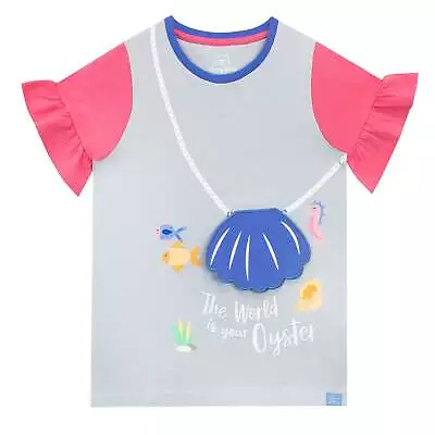 Buy Mermaid T-Shirt Childrens Girls 3 4 5 6 7 8 9 10 Years Daywear Top Tee Grey • 9.99£