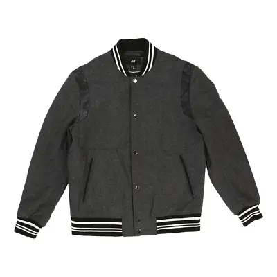Buy Pre-Loved H&M Varsity Jacket - Medium Grey • 10.70£