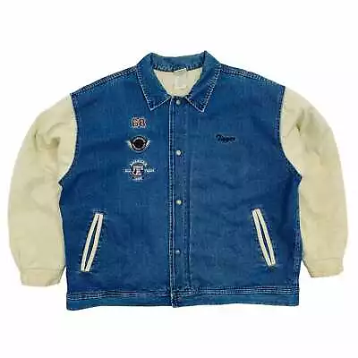 Buy Vintage  Disney's Tigger Denim Varsity Jacket - XL • 45£