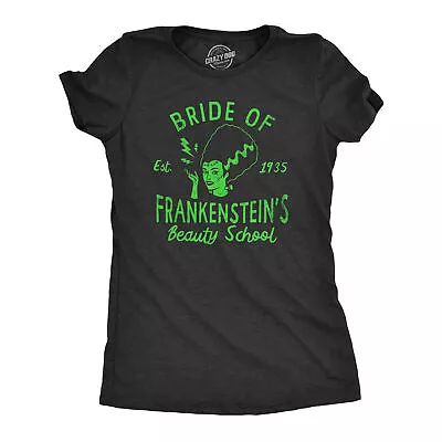 Buy Womens Bride Of Frankensteins Beauty School T Shirt Funny Spooky Halloween Party • 8.98£