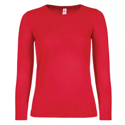 Buy Ladies Long Sleeve Womens T-Shirt Soft Cotton Plain Ringspun Top B&C XS-3XL • 10.95£